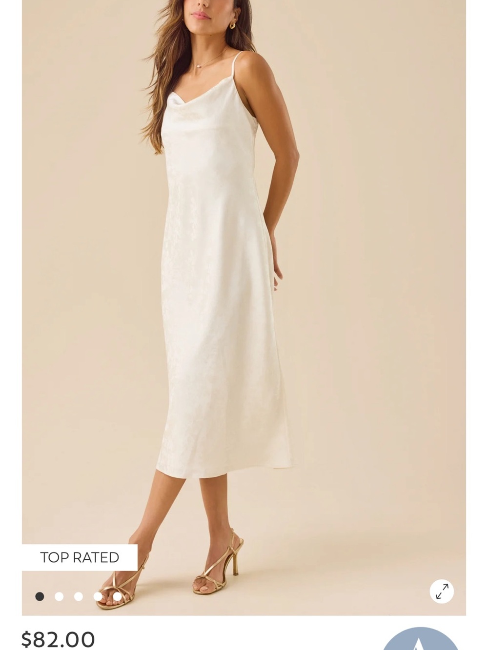 Altar'd State Olandria Satin Midi Dress